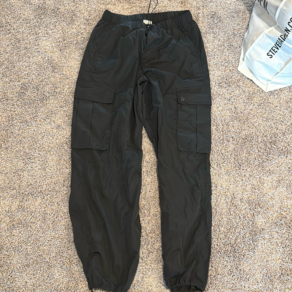 Aerie Black Joggers with Elastic Waistband and Cuffs